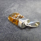 Natural Unheated Citrine Sterling Silver Pendant from Zambia - 1.1" - 2.23 Grams