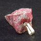 Rosaline Zoisite!! Rare Raw Deep Pink Thulite Silver Pendant From Norway - 1.0"
