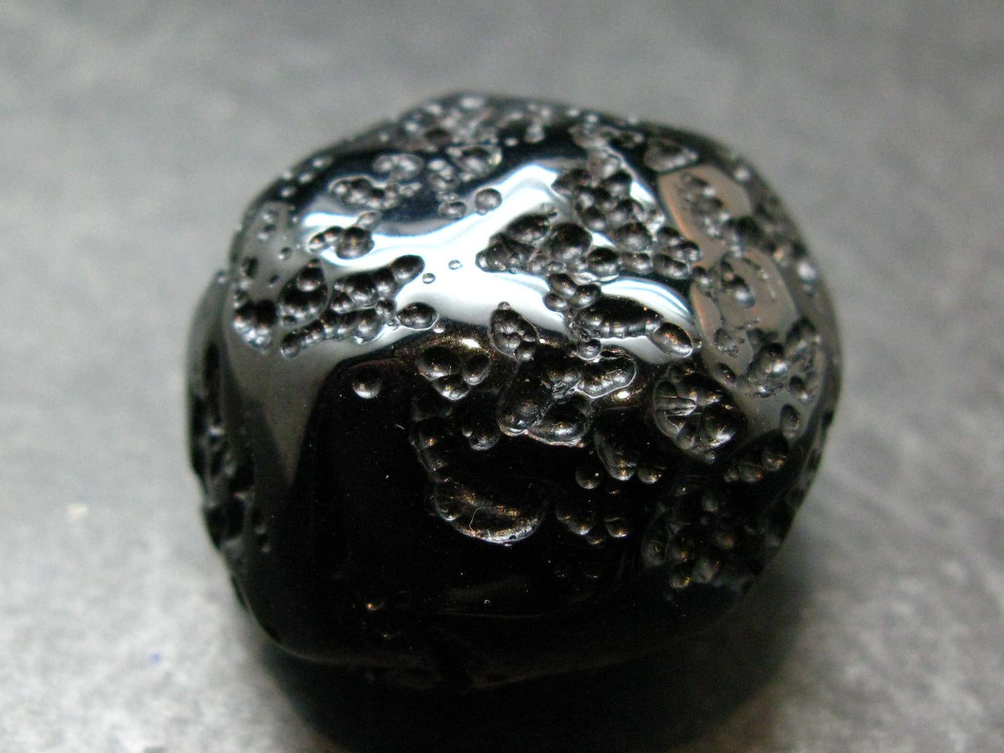Rare Large Black Tibetan Tektite Tumbled Stone from Tibet - 1.4" - 40.85 Grams