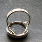 Real!! Very Rare Nuumite Nuummite Sterling Silver Ring from Greenland - 7.75 Grams - Size 8