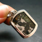 Rare Brahin Meteorite Slice With Olivine Pallasite Silver Pendant from Belarus - 1.2" - 4.36 Grams