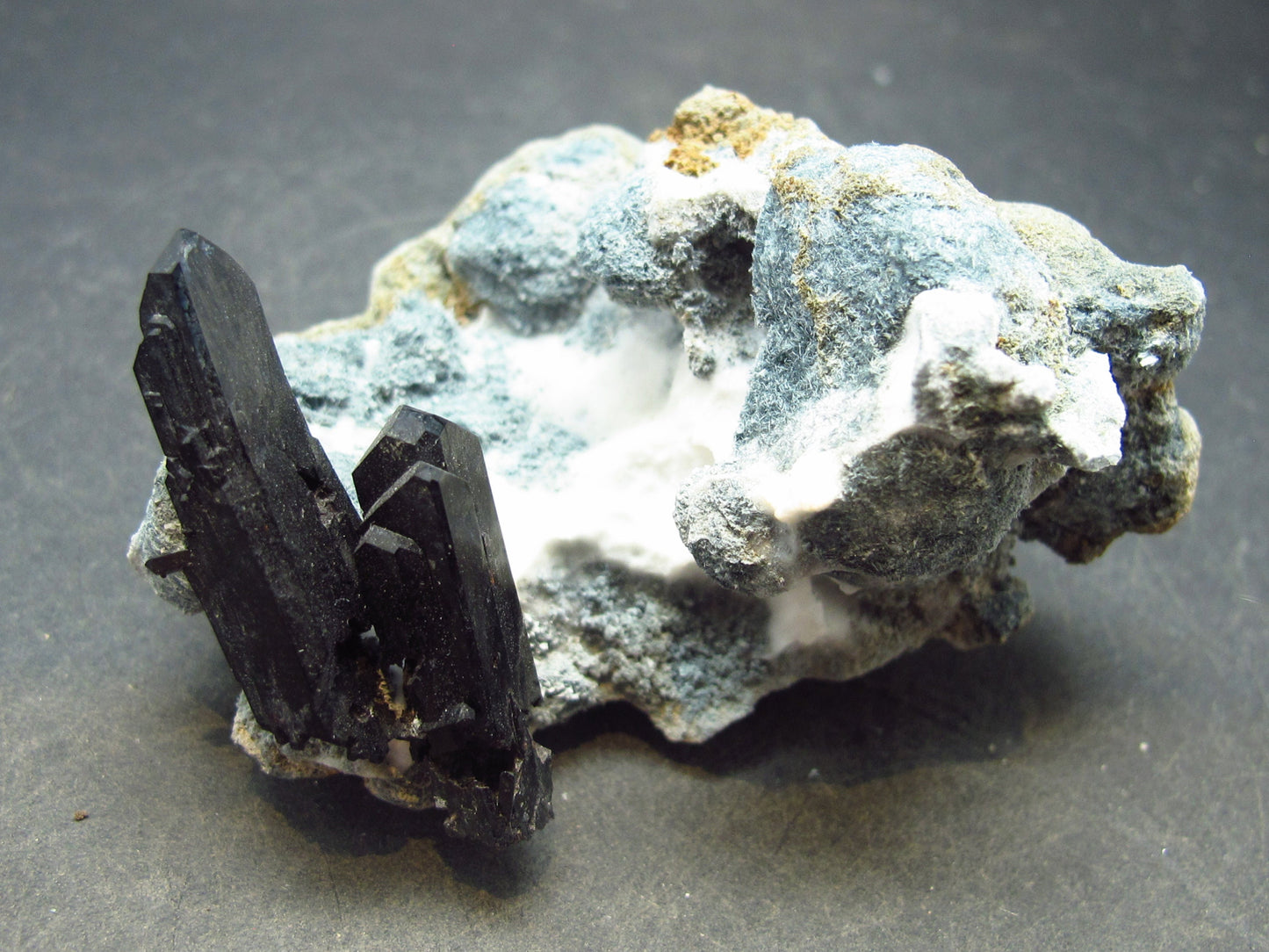 Neptunite on Natrolite Cluster From California - 2.6"