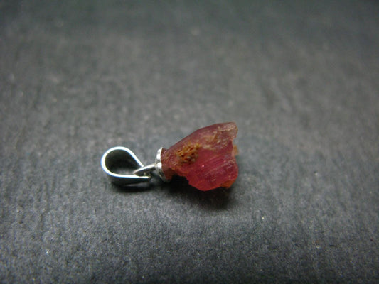 Rare Large Pezzottaite Pink Beryl 925 Silver Pendant from Madagascar - 3.20 Carats - 0.6"