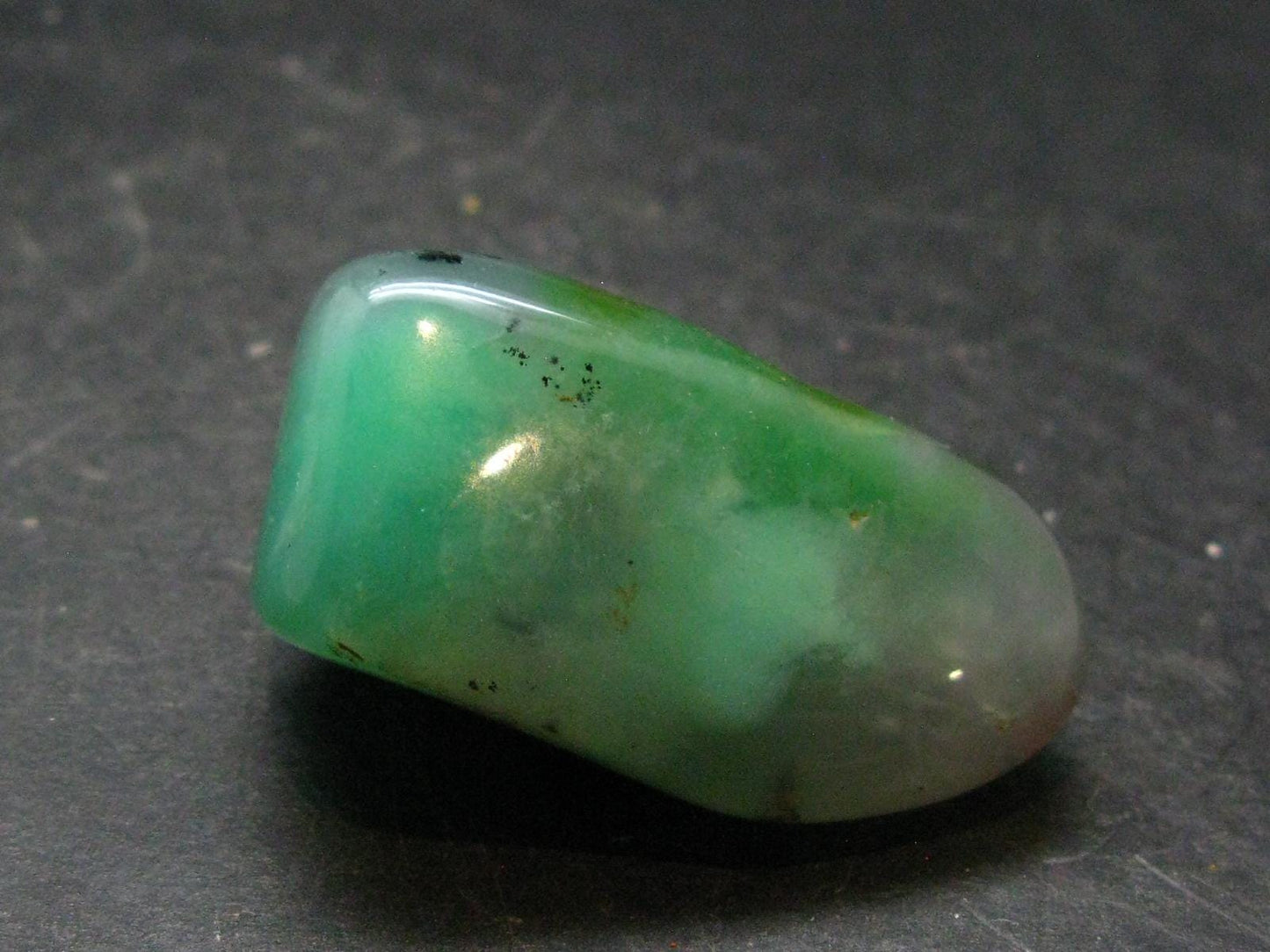 Rich Green Chrysoprase Polished Tumbled Stone From Australia - 1.5"