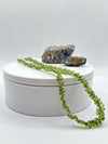 Green Sapphire Beaded Necklace: Genuine Gemstone Jewelry, September Birthstone