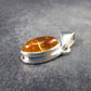 Imperial Topaz Crystal Silver Pendant from Brazil - 0.8" - 2.54 Grams