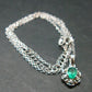 Emerald Silver Pendant W/Chain From Colombia - 0.46 Carats