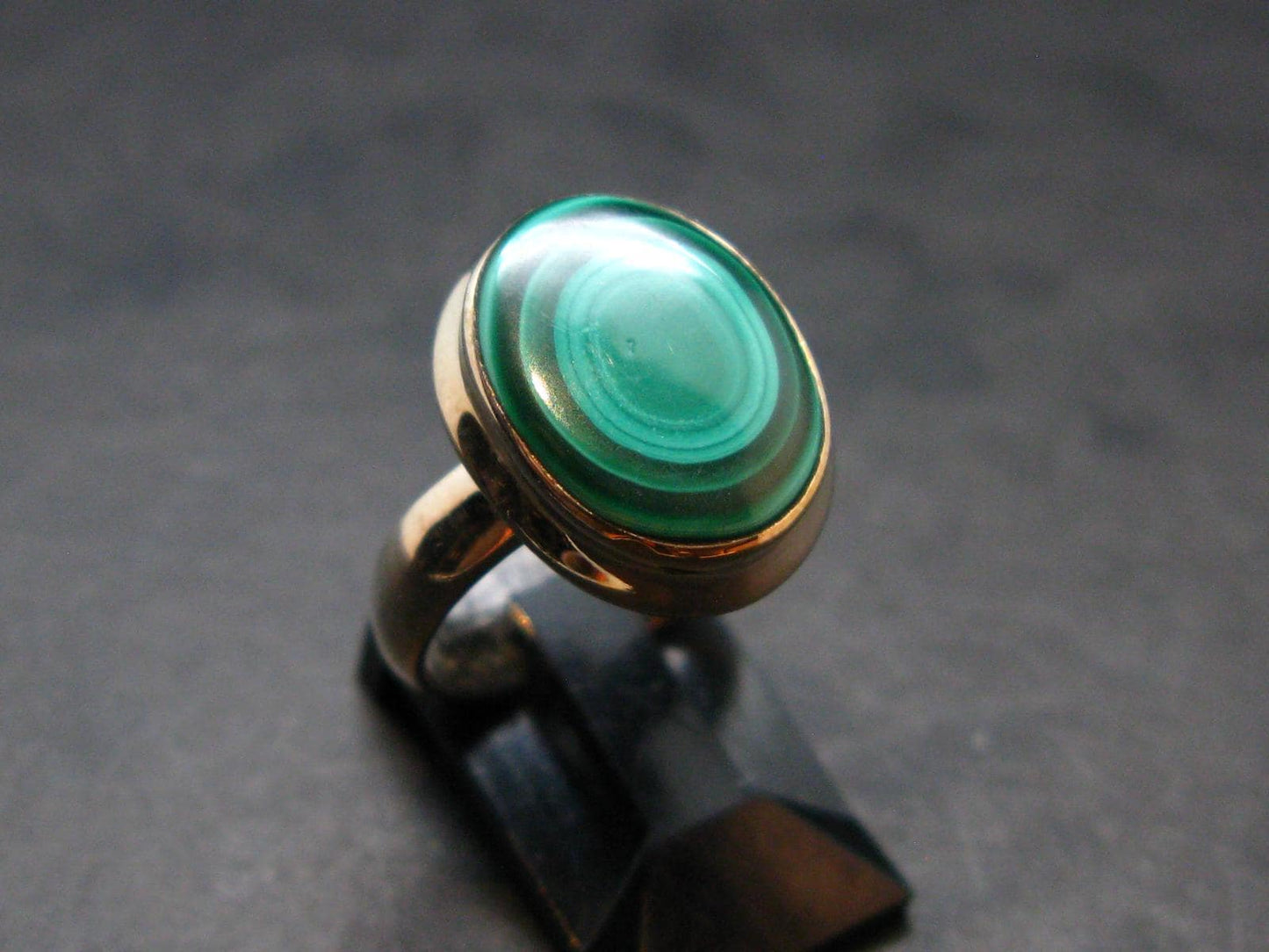 Malachite Silver Ring - 5.46 Grams - Size 6
