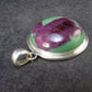 Ruby In Zoisite Silver Pendant from India - 1.3" - 6.7 Grams
