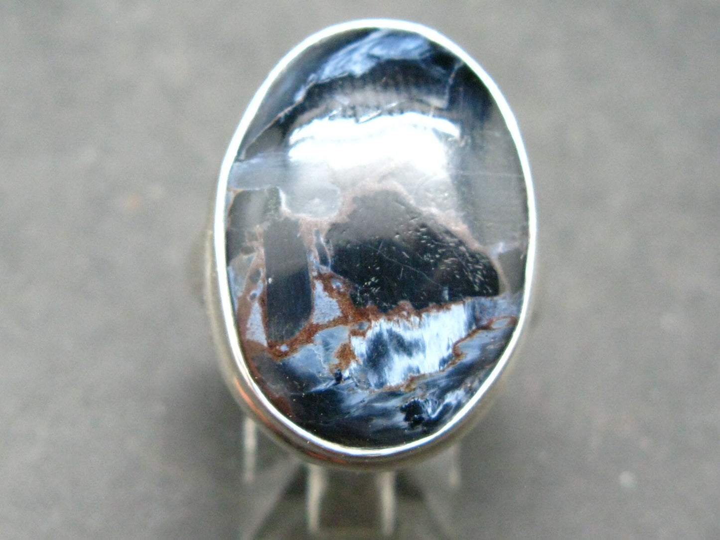 Pietersite Silver Ring From Namibia - Size 8 - 7.26 Grams
