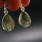 Blue Labradorite Silver Earrings From Madagascar - 3.74 Grams