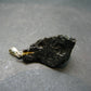 Tibetan Black Tektite Silver Pendant From Tibet - 1.2" - 2.84 Grams