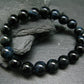 Hawks Eye Genuine Bracelet ~ 7 Inches ~ 10mm Round Beads