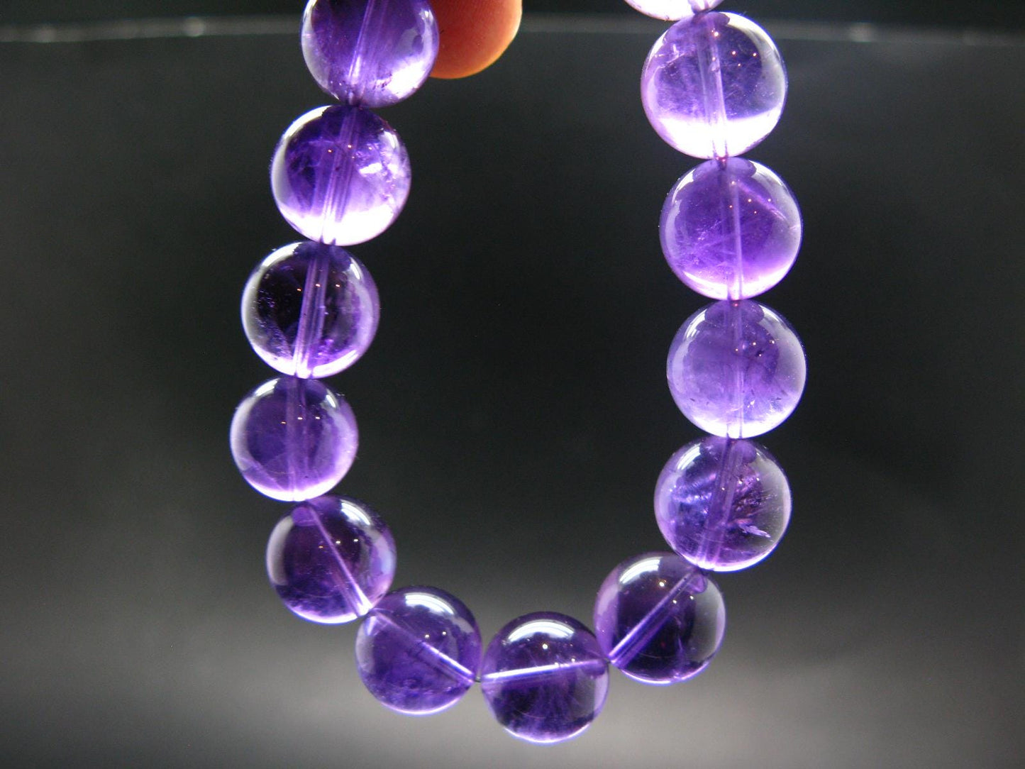 AAA Grade Amethyst Gem Genuine Bracelet ~ 7 Inches ~ 13mm Round Beads