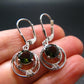 Moldavite Tektite Silver Earrings from Czech Republic - 4.29 Grams