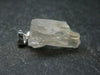 Clear Petalite Crystal Silver Pendant from Brazil - 1.0" - 1.95 Grams