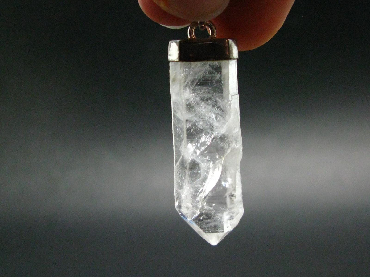 Lemurian Quartz Crystal Pendant From Brazil - 1.9" - 8.31 Grams