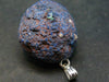 Azurite Nodule Crystal Sterling Silver Pendant from Russia - 1.3" - 11.09 Grams
