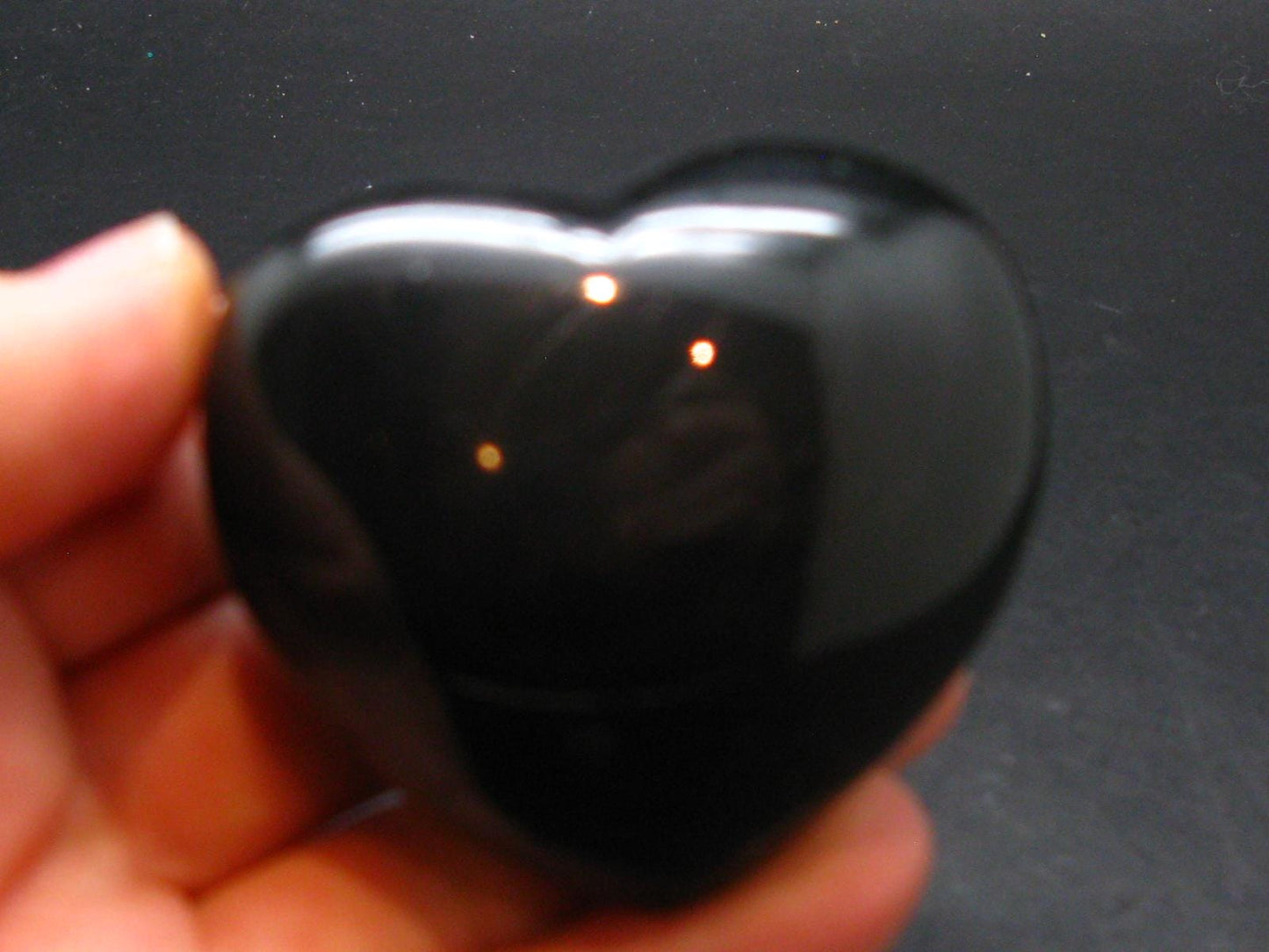 Black Obsidian Heart From Mexico - 1.8"