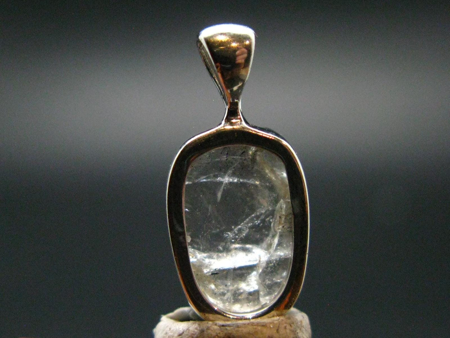 Rare Herderite Crystal Silver Pendant from Brazil - 0.7" - 1.32 Grams