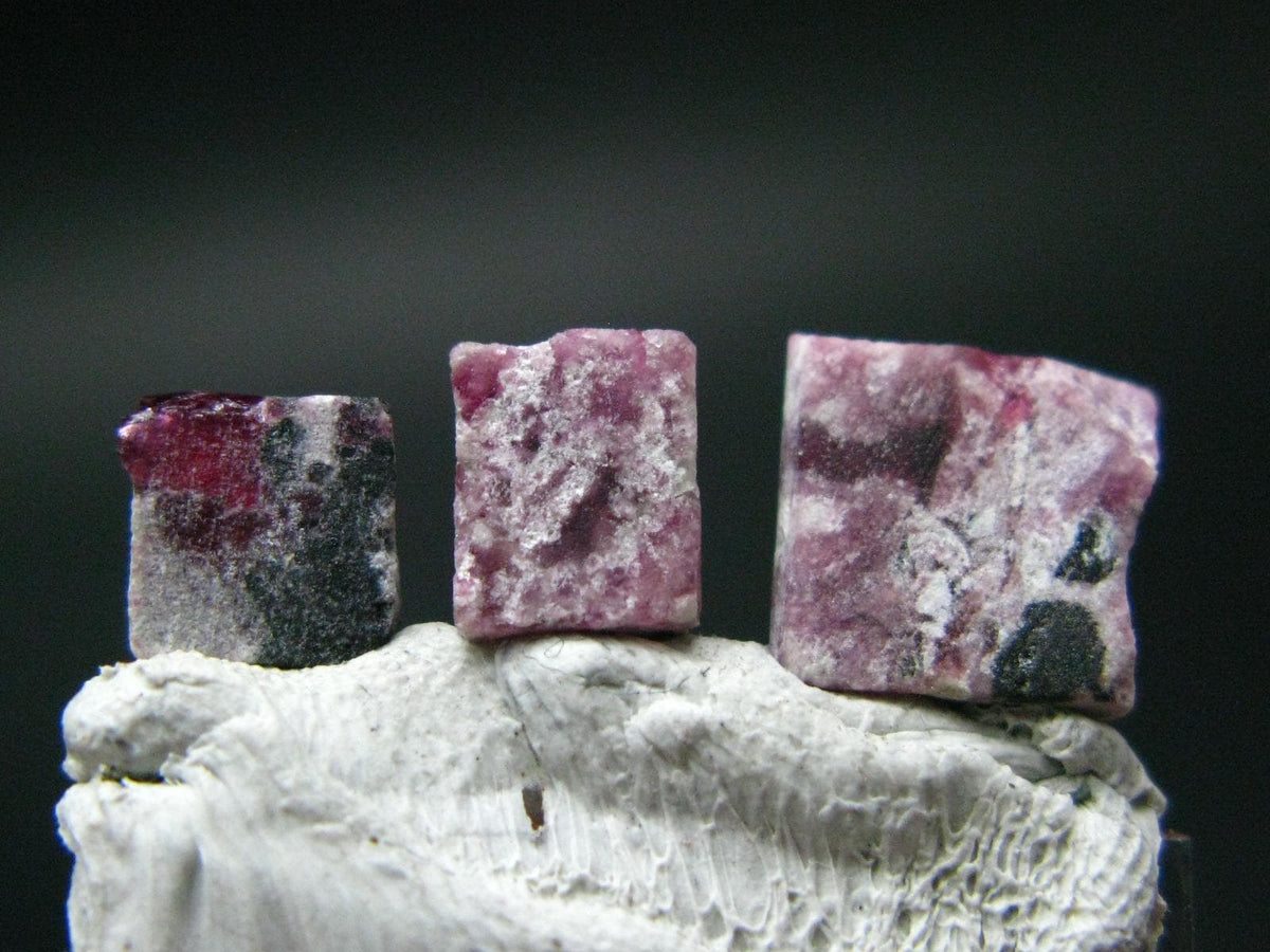 Nice Lot of 10 Polished Bixbite Red Emerald Beryl Crystals From Utah USA - 17.75 Carats