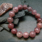 Strawberry Quartz Genuine Bracelet ~ 7 Inches ~ 13mm Round Beads