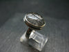 Natural Tourmaline in Quartz 925 Silver Ring From Brazil - 5.38 Grams - Size 5