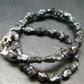 Raw Black Diamond Genuine Bracelet ~ 7 Inches ~ 6mm Crystal Beads