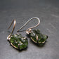 Moldavite Tektite Silver Earrings from Czech Republic - 2.6 Grams