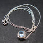 Stunning Genuine Faceted Aquamarine Gem Sterling Silver Pendant With Chain From Brazil - 17"