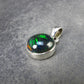 Rare Black Opal Sterling Silver Pendant from Australia - 0.7" - 1.57 Grams