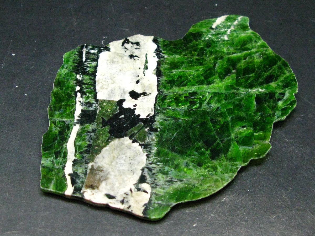 Chrome Diopside Polished Slice From Russia - 2.0" - 84.80 Grams