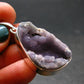 Purple Grape Agate Cluster Silver Pendant From Indonesia - 1.7" - 9.22 Grams