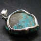 Turquoise Dragon Silver Pendant - 1.7" - 14.54 Grams