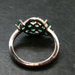 Emerald Faceted Silver Ring from Colombia - 3.69 Grams Total - Size 7.25
