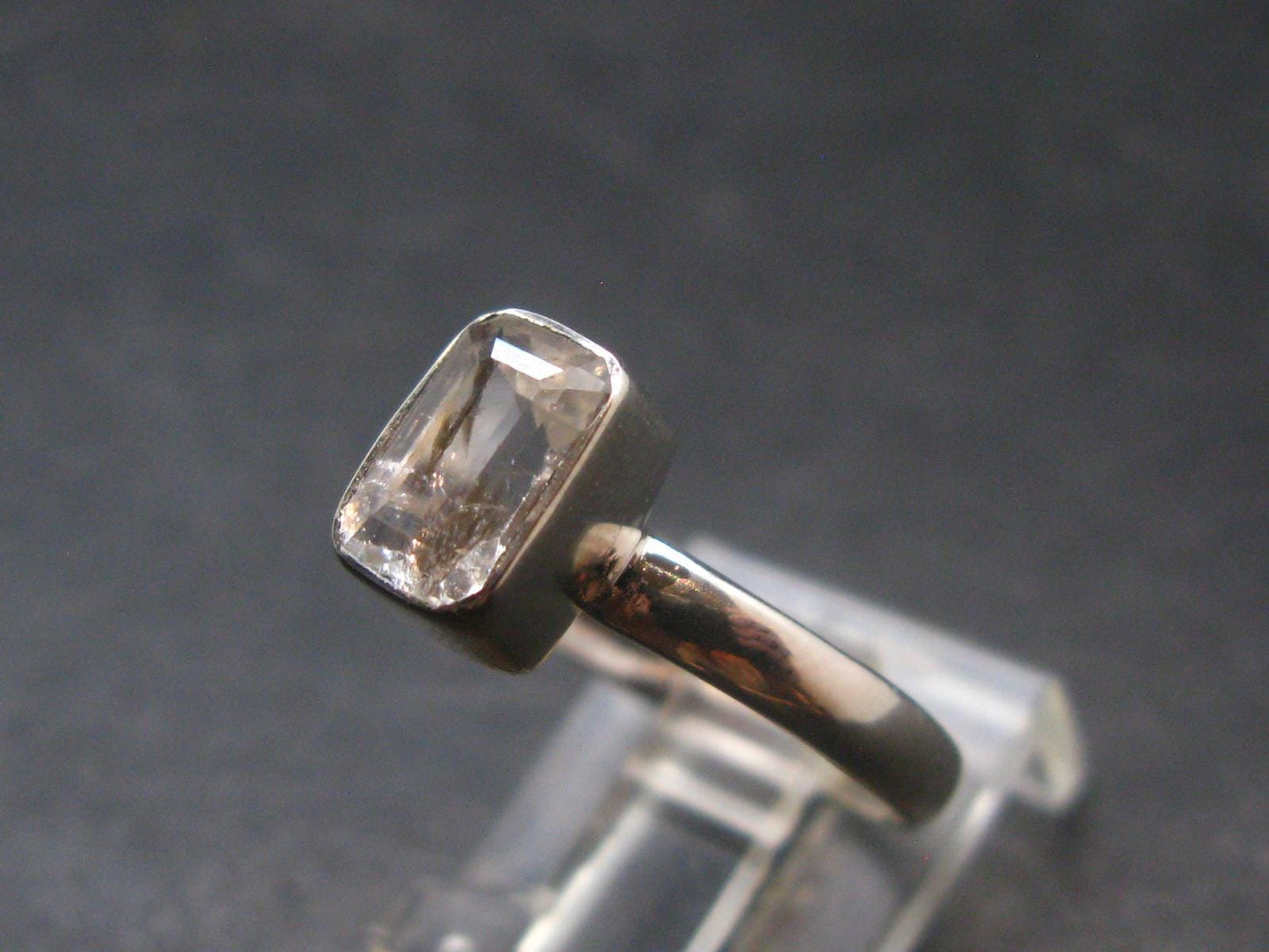 1.69 Carat Phenakite Phenacite Gem Sterling Silver Size 8 Ring from Russia - 2.12 Grams