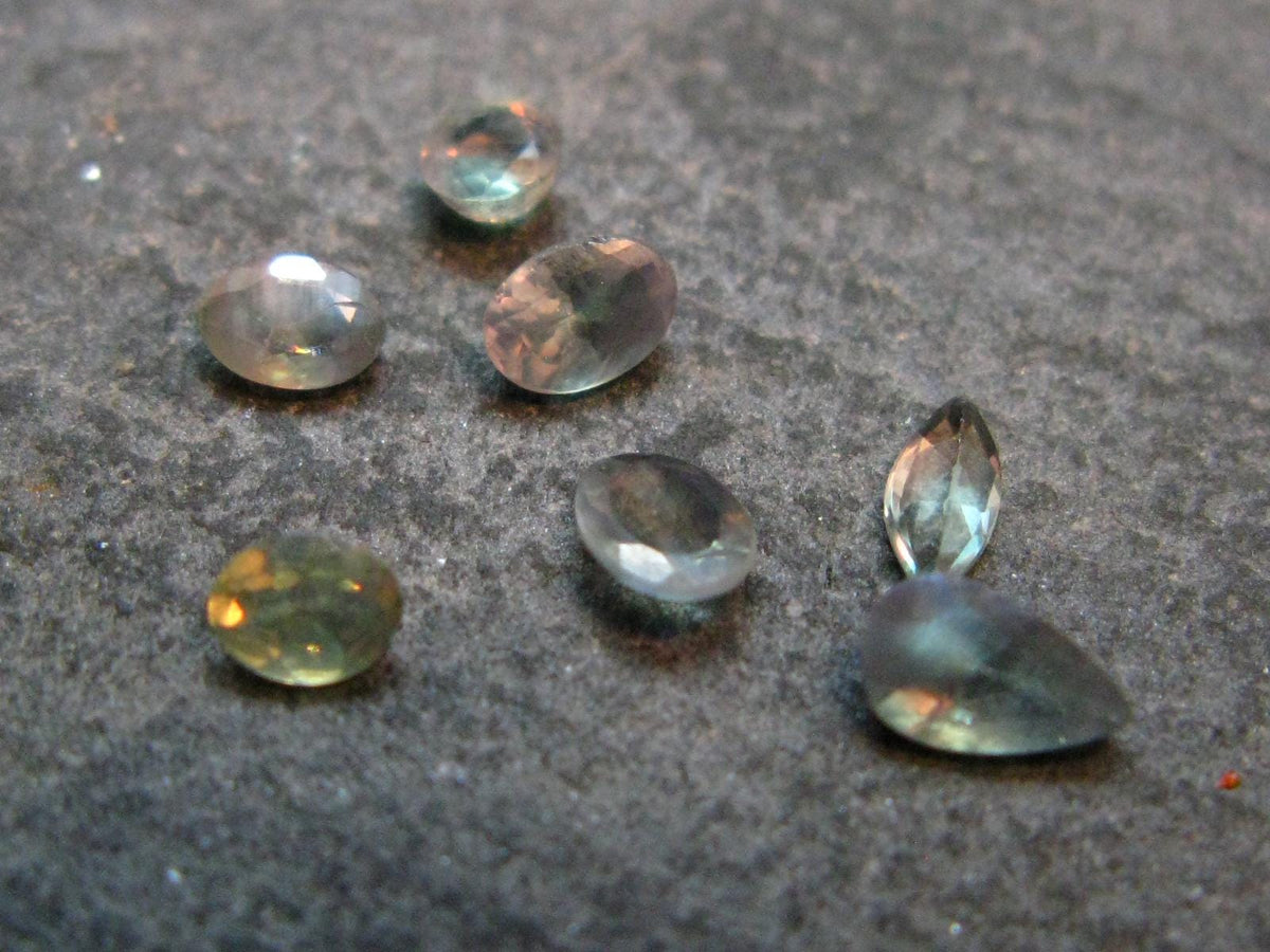 Lot of 7 Alexandrite Chrysoberyl Cut Facetted Gems From Russia - 1.09 Carats Combined