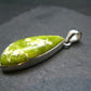 Unique Lizardite Serpentine Silver Pendant from Norway - 1.7"