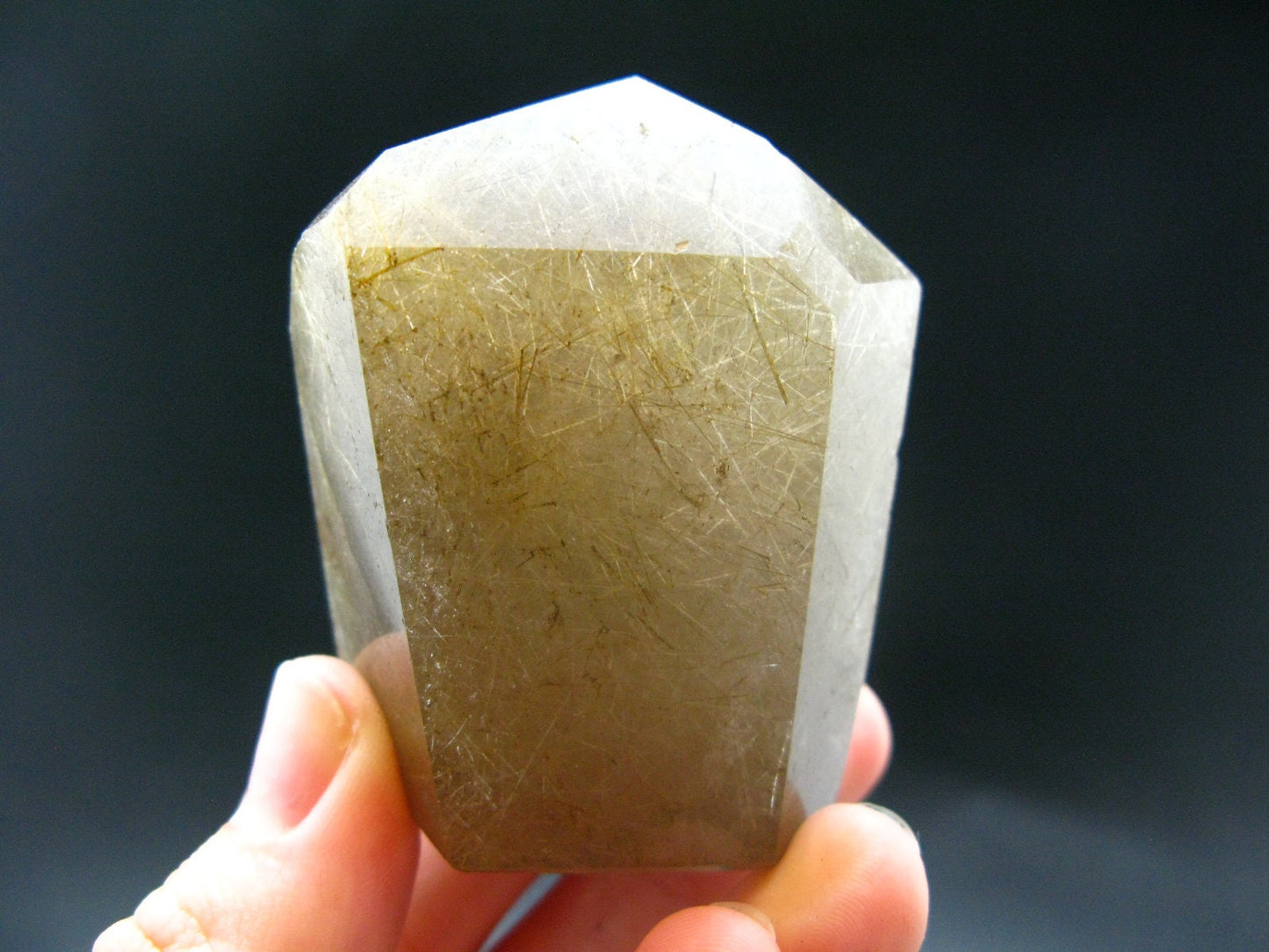 Large Polished Rutilated Quartz Crystal from Brazil - 2.1" - 122.94 Grams
