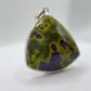 Atlantisite Pendant Serpentine Gemstone Silver Necklace Natural Stone Healing Jewelry Gift