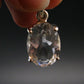 Genuine Clear Facetted Quartz Sterling Silver Pendant from Brazil - 1.1" - 5.31 Grams