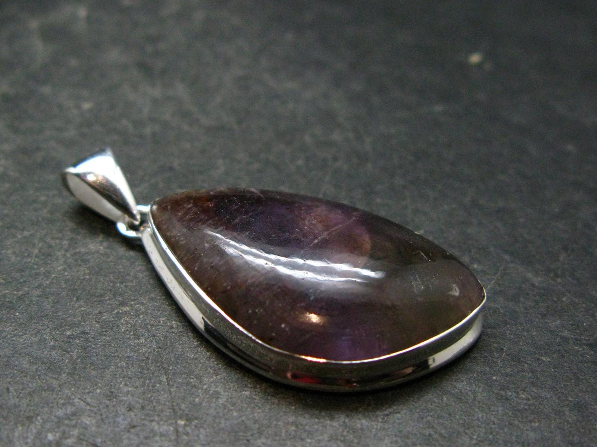 Cacoxenite Super 7 Silver Plated Pendant From Brazil - 1.7" - 7.15 Grams