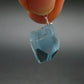 Natural Blue Topaz Crystal Silver Pendant From Russia - 0.9" - 26.45 Carats
