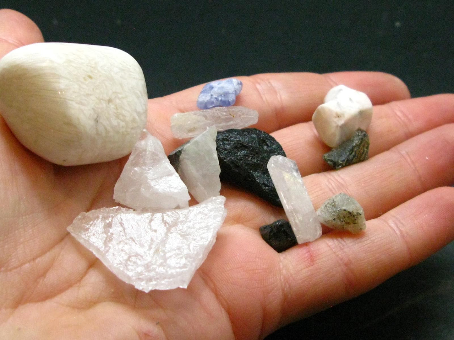 Synergy 12 Set Phenakite Moldavite Natrolite Petalite Danburite Tektite Scolecite Herderite Tanzanite Brookite 47.56 Gr