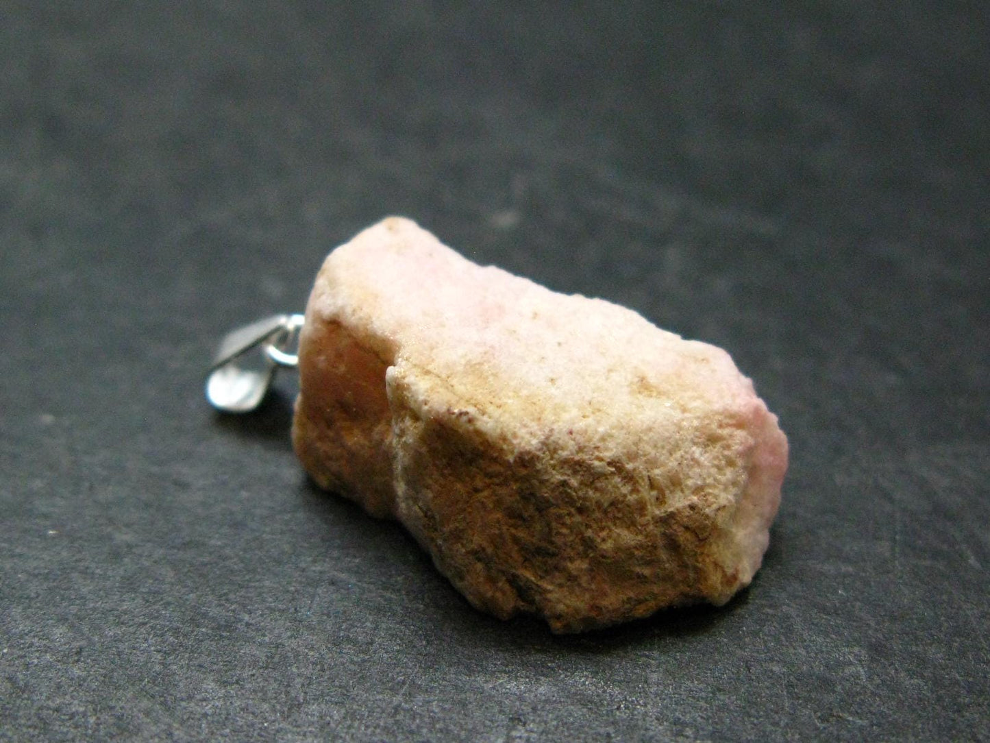 Rare Pink Tugtupite Sterling Silver Pendant From Greenland - 1.1" - 3.05 Grams