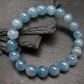Lemurian Aquatine Calcite Genuine Bracelet ~ 7 Inches ~ 10mm Round Beads