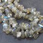 Lot of 3 Labradorite Tumbled Beads Necklaces From Madagascar - 18"