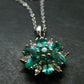 Emerald Silver Pendant W/Chain From Colombia - 3.05 Grams Total