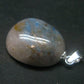 Papagoite in Quartz Cabochon Silver Pendant from S. Africa - 1.1" - 3.07 Grams