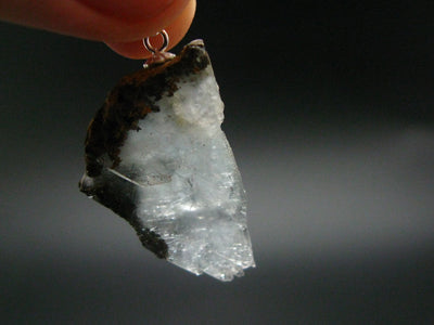 Barite Silver Pendant From Morocco - 1.4" - 6.10 Grams